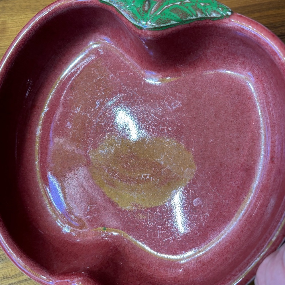 Vintage ceramic Apple Cobbler recipe baking dish - Picture 2 of 6